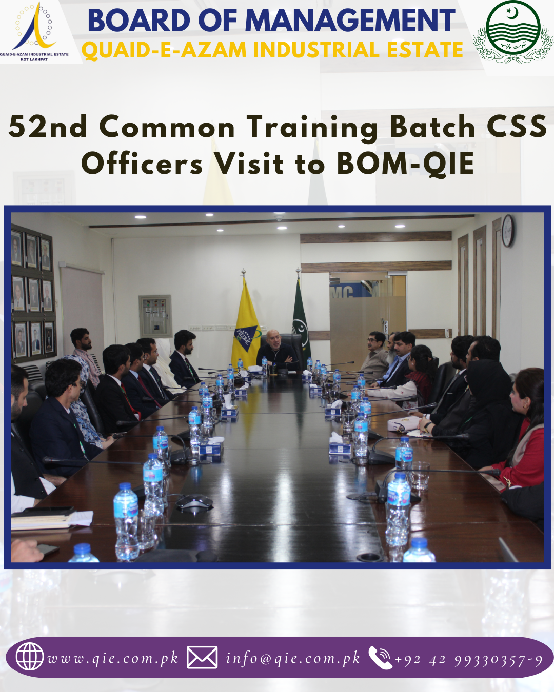 52nd Common Training Batch CSS Officers Visited at QIE